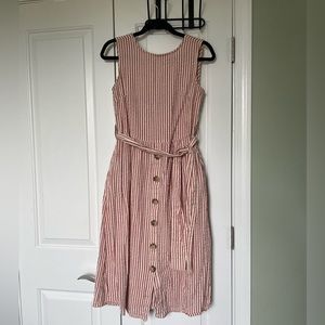 Mango striped cotton dress w/pockets
